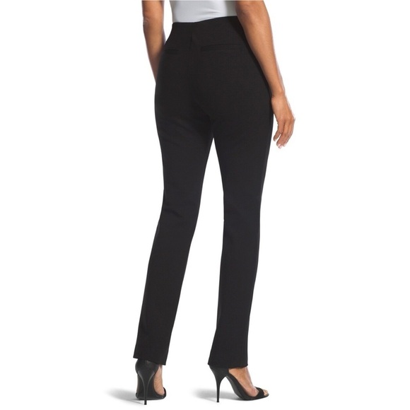 Chico’s Black Lindy Side-Zip Pants Short Length Ponte Knit - Picture 2 of 15